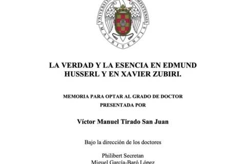 La verdad y la esencia en Husserl y Zubiri La verdad y la esencia en Husserl y Zubiri